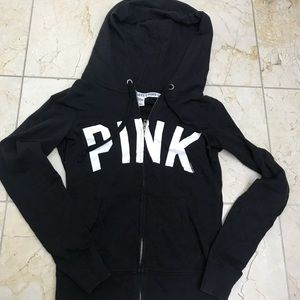 Pink zip up sweater